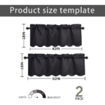 2 Panels Blackout Window Treatment Valances - Image 6