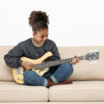 Do Not Sell on Amazon GW101 36in Small Scale Electric Bass Guitar Suit With Mahogany Body SS Pickups, Guitar Bag, Strap, Cable Burlywood - Image 7