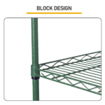 5-Layer Adjustable Display Rack Iron Household Shelf with Adjustable Feet 29.13*13.39*59.06in Forest Green - Image 6
