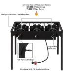 Replace 15455210 Outdoor Camp Stove High Pressure Propane Gas Cooker Portable Cast Iron Patio Cooking Burner (Three Burner 225000-BTU) - Image 5