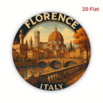 CIFbuy 2D Flat Metal Wall Art Florence Italy Cityscape, Vibrant Duomo Cathedral Ponte Vecchio Aluminum Sign, Classic Italian Landscape TikTok, TikTok, Self-pickup Logiopics - Image 6