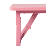 Nail Desk Folding Table, Pink MDF Manicure Station w/ 2 Drawers & 1 Door Cabinet for Nail Art Salon Home Beauty - Image 4