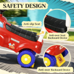 Red Toddler Fire Truck Ride-On Toy: Music, Horn & Under-Seat Storage | For Kids 18-36 Months - Image 7