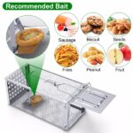 Stainless Steel Rodent Trap - High Sensitivity Pedal Auto-Locks Door, Humane Live Capture - Safe, Durable, Indoor/Outdoor Versatile Placement, Easy to Use - Image 7