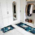 Three-piece kitchen rug set, non-slip and washable, abstract pattern kitchen hallway rug, soft and comfortable, suitable for sinks, floors, entrances, hallways and bathrooms. - Image 8