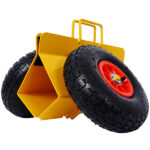 Heavy Duty Panel Dolly Slab Dolly with Handle & 2 10" Peneumatic Tires Wheels 600LBS Load Capacity for Drywall Sheet Heavy Appliance & Material Handling All Terrain Moving Cart Panel Dolly - Yellow - Image 8