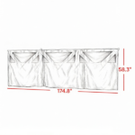 Camouflage Hunting Blind – 3-Panel 176" x 58.3" with Quick-Access See Through Windows for Fast Setup Hunting & Camping - Image 2