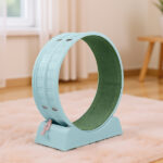 80*34*86CM Light blue PP track connector assembly, circular design with green carpet + 1 cat teaser stick, 15kg cat treadmill - Image 3