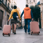 V-shaped stripes 3-in-1 PP trolley case 20in 24in 28in PP iron trolley fashionable color - rose gold (grain pattern) - Image 13