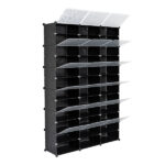 12-Tier Portable 72 Pair Shoe Rack Organizer 36 Grids Tower Shelf Storage Cabinet Stand Expandable for Heels, Boots, Slippers, Black - Image 3