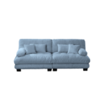 Cloud Couch 2 Seater Sofa for Living Room, Chenille 2 - Seat sofa with 2 Lumbar pillows and 2 throw pillows,Chenille Blue - Image 10