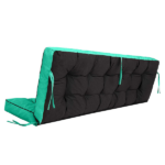 Outdoor Swing Cushions 70 Inch, Waterproof 4" Thick Porch Swing Cushion Replacement with Backrest and Ties, Comfortable 2-3 Seat Pation Swing Pad for Backyard, Garden, Lawn, Outdoor Furniture acid blue - Image 6
