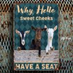 CIFbuy 1PC Vintage Three Goats Funny Sitting Pattern 2D Flat Metal Sign 8X12 Inch Rustic Decorative Wall Art Plaque For Bathroom Man Ca TikTok, TikTok, n Ca Self-pickup Logiopics - Image 3