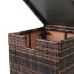 Replace 95812680 40*40*57cm Iron Frame Gas Bottle Storage Rattan Side Table Brown Gradient - Image 27