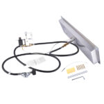 24 x 8-inch Fire Pit Pan Stainless Steel Fire Pit Burner Kit Rectangular Indoor or Outdoor - Image 3