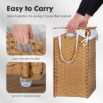 110L Laundry Hamper with Lid, Laundry Basket with Removable Liner for Bathroom Bedroom (Shipment from Walmart) - Image 5