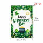 CIFbuy St. Patrick's Day 2D Flat Metal Wall Art Shamrock Iron Plaque, 7.87x11.8 Inch Durable Festive Home Office Cafe Decor Ornament TikTok, TikTok, Self-pickup Logiopics - Image 8