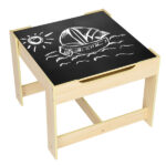 Children's Wooden Table And Chair Set With Two Storage Bags (One Table And Two Chairs) - Image 19