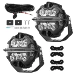 7 inch LED Off Road Lights Auxiliary Driving Pod Lights w/ 270°Side Shooter - Image 6