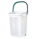 2 Bushel Rolling Plastic Laundry Hamper with Pop-up Handle, White, 2 Pack (Shipment from Walmart) - Image 5