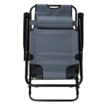 Portable Dual Purposes Extendable Folding Reclining Chair Grey - Image 5