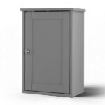 Gray P2 MDF painted finish, 34.6*20*50cm, single door with one shelf, bathroom vanity - Image 11