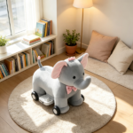 6V Electric Ride-On Horse for Kids: Music, Forward Drive, Soft Plush Body & Foot Pedal – Toy for 1.5-5Years Boys Girls - Image 6