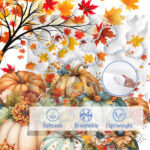 3PCS Colorful Oil Painting Pumpkin Pattern Quilt Set Queen Size for All Seasons Flower Fall Leaves Bedding Set with 2 Pillowcases for Kids Adults Thanksgiving Day Gifts temu is self-pickup only) - Image 5