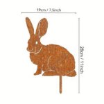 CIFbuy 1pc Metal Bunny Yard Stake, Rabbit Garden Decor, Easter Country Animal Art Yard Sign, Outdoor Decoration for Lawn, Patio, Flower Bed, Flower Pot, Room(TikTok/temu self-pickup orders) - Image 2