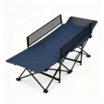  Black Foldable Heavy Duty Camping Cot 330LBS, Portable Outdoor Sleeping Bed with Cushion & Carry Bag for Camping Office Nap - Image 23
