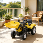 Yellow Kids Pedal-Powered Ride-On Excavator Go Kart: with Working Front Loader Digger – Outdoor Play Toy for 3 Year Olds - Image 4