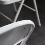 Old Code 33292149 4pcs Elegant Foldable Iron & PVC Chairs for Convention & Exhibition White - Image 29