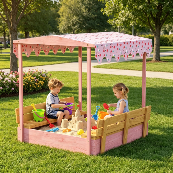 12941615_1 Wooden Sandbox - Image 1