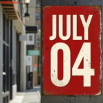 CIFbuy Vintage July 4th Independence Day Metal Wall Sign, 8x12 Inch 2D Flat Aluminum Patriotic Wall Art, Art, Rustic Red White Distressed Le ikTok, ikTok, tic Wall Art Self- 8ckup Logiop Leum - Image 3