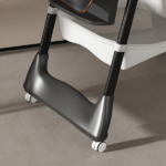 Adjustable Baby High Chair 0-6 Years – Portable Infant Feeding Seat with Safety Belt, Silent Lockable Wheels & Easy-Clean Design for Home, Dining, Living Room, Bedroom (Black) - Image 8