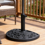 20 lbs Black Half Round Rose Pattern Outdoor Patio Umbrella Base umbrella Stand for Patio, Yard, Garden, Poolside (Shipment from Walmart) - Image 6