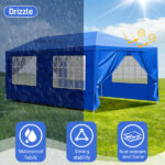 Same Code 46477147 10'x20' Outdoor Party Tent with 6 Removable Sidewalls, Waterproof Canopy Patio Wedding Gazebo, Blue - Image 11