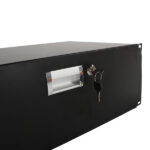 19" 4U Steel Plate DJ Drawer Equipment Cabinet with Keys Black - Image 17