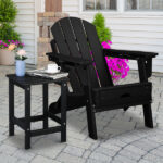 36*36*47cm Single Layer Square HDPE Side Table Black - Image 21