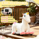 6V Electric Kids Ride On Unicorn: Battery Powered Animal Toy with Music, Foot Pedal & Forward Movement for Toddlers 18-36 Months - Image 9