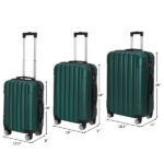3-in-1 Multifunctional Large Capacity Traveling Storage Suitcase Dark Green - Image 10