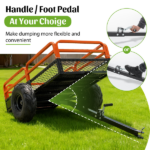1500LBS Capacity 15 Cubic Feet Dump Cart Trailer, Heavy Duty Tow Behind Hauling & Dumping Wagon for ATV, UTV, Lawn Tractor and Garden Use - Image 11