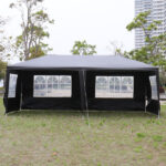 Same Code 39118565 10'x20' Outdoor Party Tent with 6 Removable Sidewalls, Waterproof Canopy Patio Wedding Gazebo, Black - Image 11