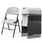 4pcs 47*54*84cm Garden Plastic Folding Chair White - Image 15