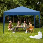 3 x 3m Two Doors & Two Windows Practical Waterproof Right-Angle Folding Tent Blue - Image 20