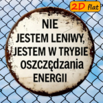CIFbuy 1pc 7.87x7.87in Round Aluminum Sign, "Not" Lazy I, Am In Energy Saving Mode Funny Quote Plaque TikTok, , temu Self-pickup Logiaqics - Image 2