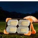 Portable LED Work Solar Light with Stepless Brightness Job Site Battery Rechargeable LED Floor Light for Emergency Worklight for Hurricane - Image 8
