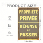CIFbuy Vintage Metal Wall Art Proprietary Defense Passer Sign, Retro Rustic Plaque For Home Office Shop Museum Entrance, 8x12 Inch 2D TikTok, TikTok, que For Home Office Shop Museum Entrance Self-pickup Logiopics - Image 5