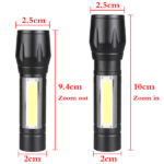 4Pcs Mini Zoomable LED Flashlight USB RechargeableCamping Hiking Flashlight Work light (US Logistics For USPS/DHL/Fedex/UPS. No designated logistics accepted TK/TMEU only For self-pickup - Image 3