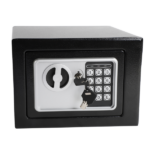 Mini Wall-in Style Electronic Code Metal Steel Box Safe Case 17EF Black - Image 22